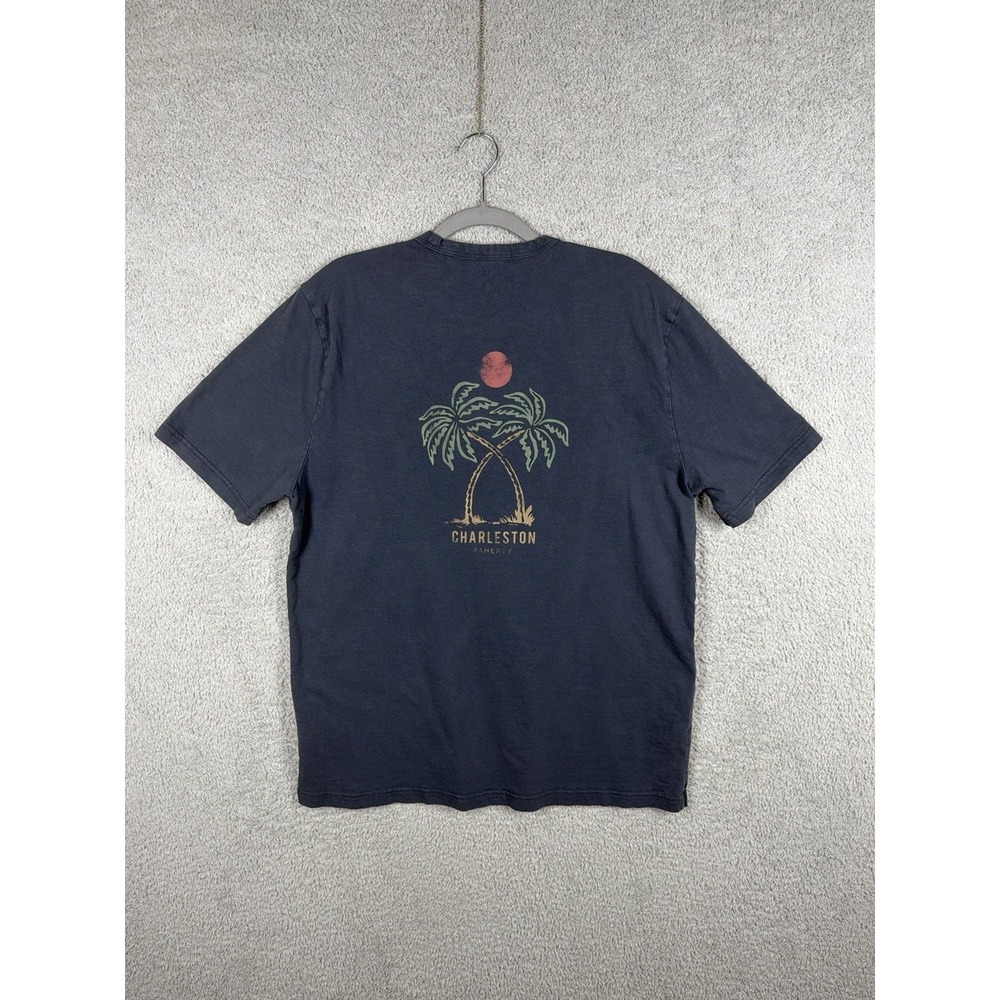 Faherty Charleston Blue  Short Sleeve T-shirt Men's XL